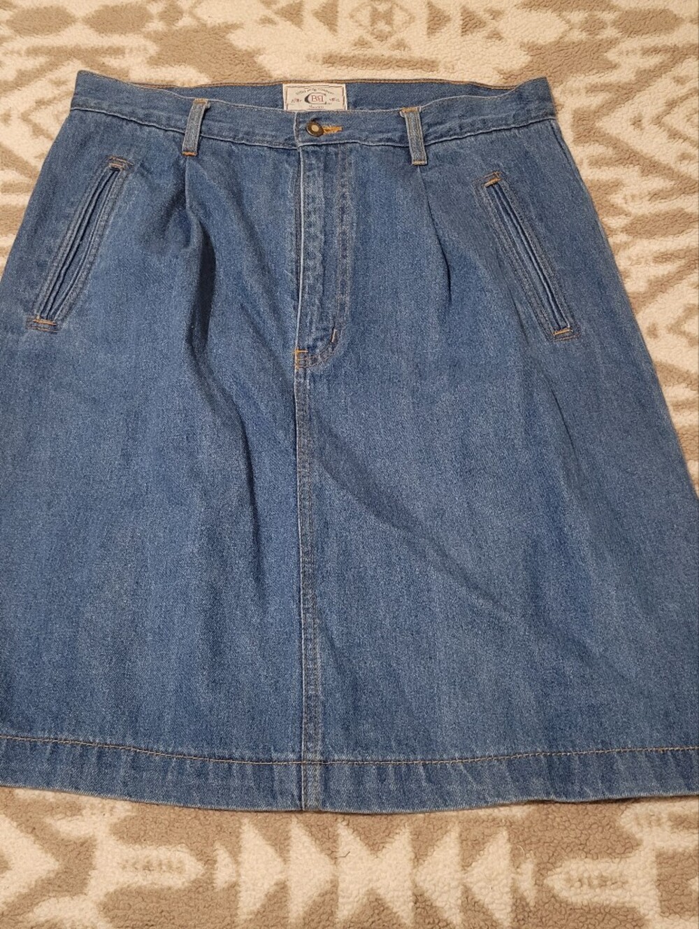 Bugle Boy Blue Denim Midi Skirt